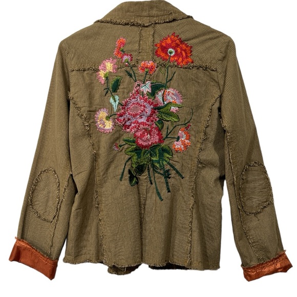Paparazzi Floral Embroidered Blazer Where There Is Love Boho Blazer XL - Picture 11 of 14